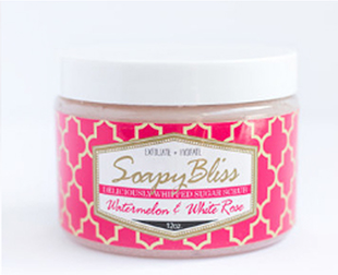 Soapy Bliss Sugar Scrub Watermelon White Rose flavor