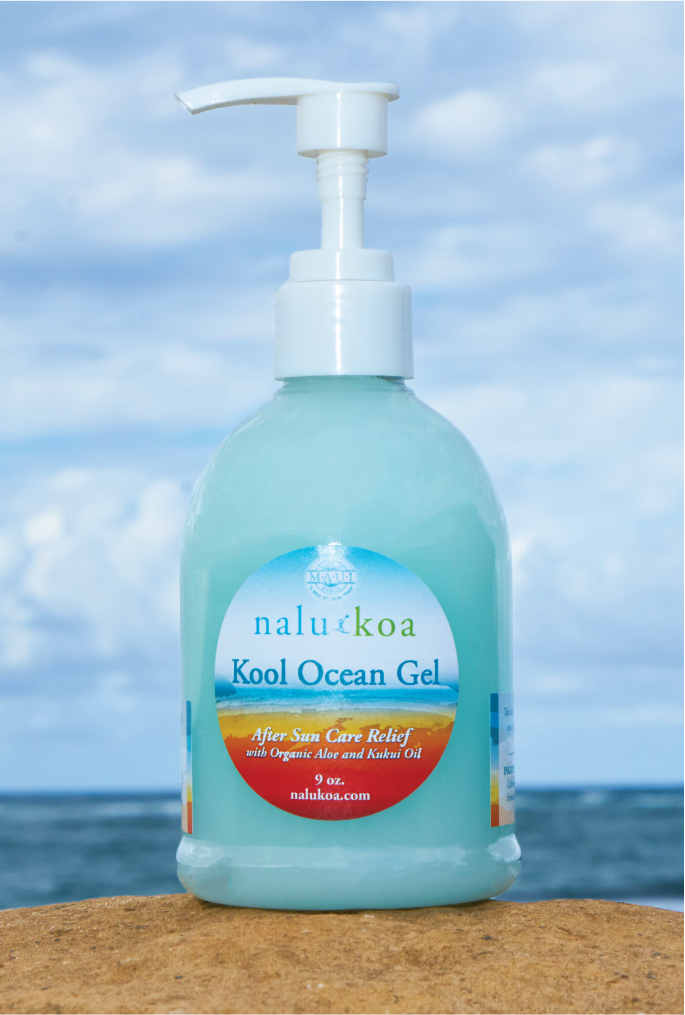 Nalu Koa Kool Ocean Sting Gel in a pump bottle